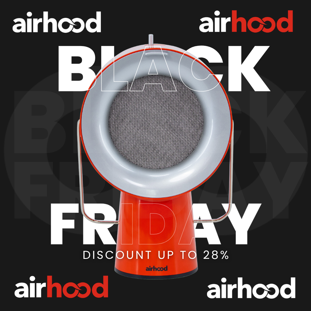 AirHood®| エアフード カドミウムオレンジ 有線タイプ【おうち焼肉に